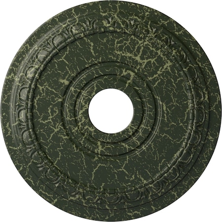 Ekena Millwork Munich Ceiling Medallion (Canopies up to 5 5/8"), 17 1/2"OD x 3 5/8"ID x 1"P, Painted Turtle Crackle CM17MUPTC